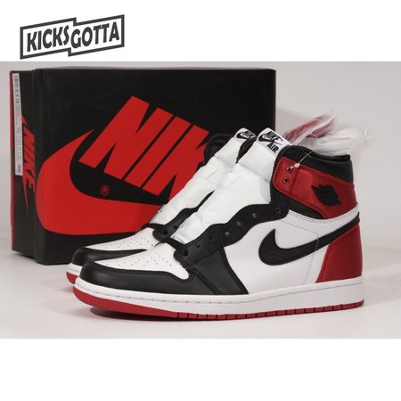 Air Jordan 1 Retro High Satin Black Toe size 36-46