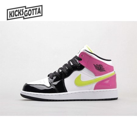 Air Jordan 1 Mid White Black Cyber Pink 36-40