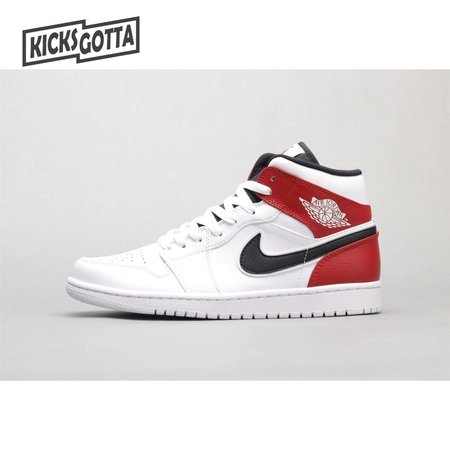 Air Jordan 1 Mid White Black Gym Red 36-46