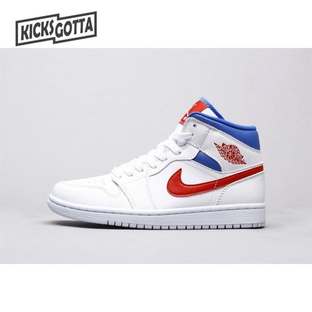 Air Jordan 1 Mid White Red Royal 36-46