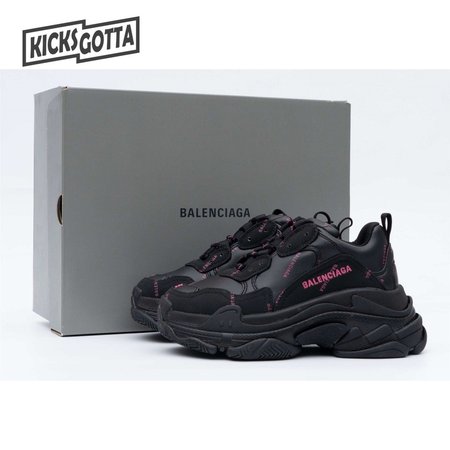 Balenciaga Triple S Allover Logo Black Pink (W) SIZE: 35-45