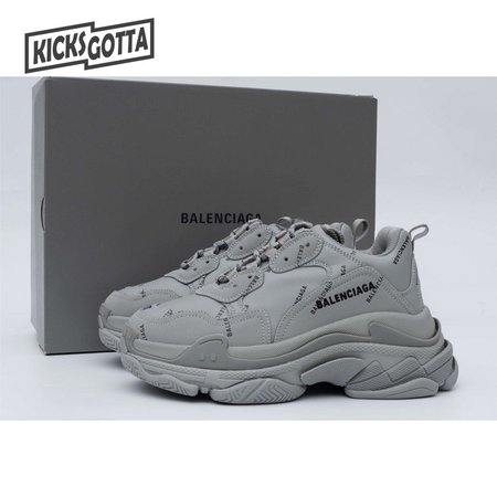 Balenciaga Triple S Allover Logo Gray SIZE: 35-45