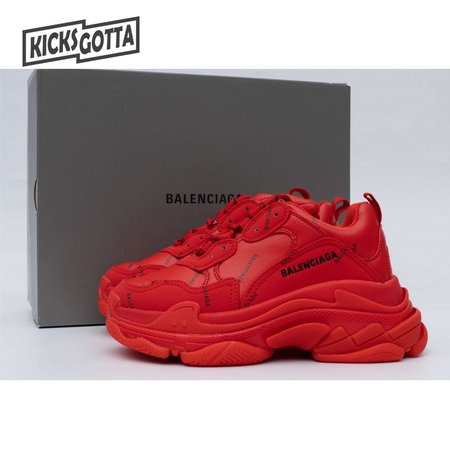 Balenciaga Triple S Allover Logo Red 35-45