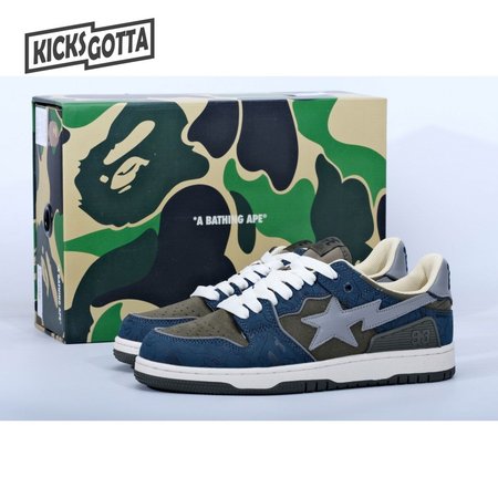 Bape Sk8 Sta Army Green Dark Blue Size 36-45