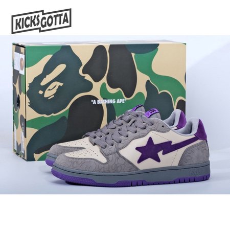 Bape Sk8 Sta Grey Purple Size 40-45