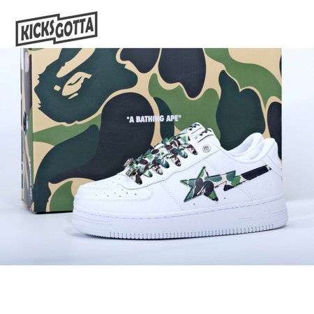 Bape Sta Low White ABC Camo Green Size 36-45