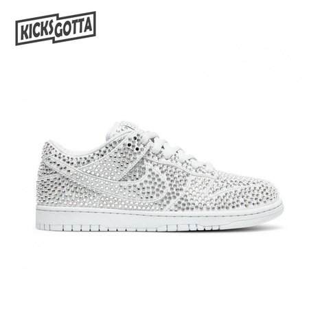 Cactus Plant Flea Market x Swarovski x Dunk Low 'Pure Platinum' Size 36-47.5