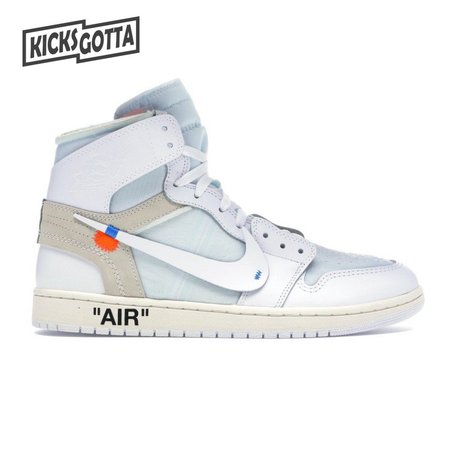 Off-White x Air Jordan 1 Retro High OG BG 'White' 2018 Size 36-47.5