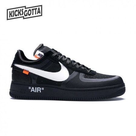 Off-White x Air Force 1 Low 'Black' Size 40-47.5