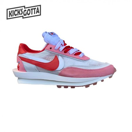 2019 Sacai x Nike LVD Waffle Daybreak Swoosh Pink Gery White Red BV0073 500 Size 36-46