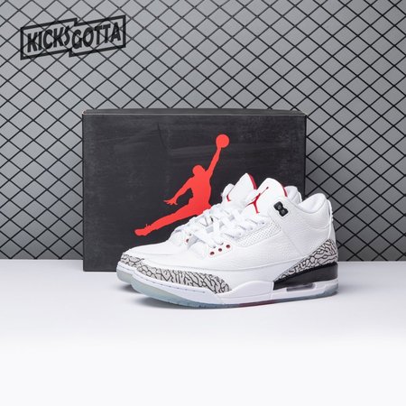 Jordan 3 Retro Free Throw Line White Cement 923096-101 Size 40-47