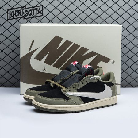 Travis Scott x Air Jordan 1 Low OG Black Olive DM7866-002 Size 36-48.5