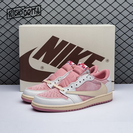 Travis Scott x Air Jordan 1 Low OG Pink Beige Red DM7866-600 Size 36-47.5