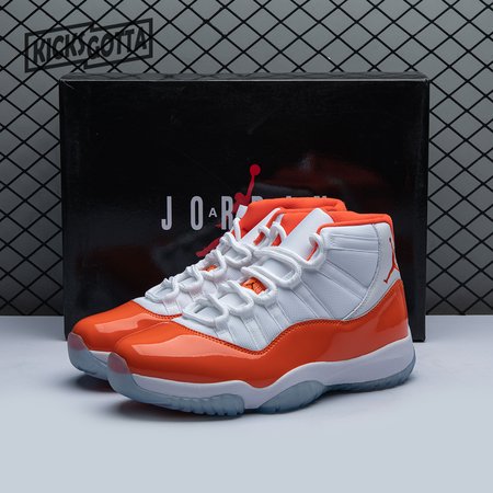 Air Jordan 11 Retro High 72-10 White Orange Size 40-48.5