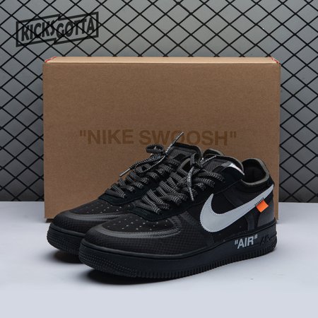 Nike Air Force 1 Low Off-White Black White AO4606 001 Size 36-47.5