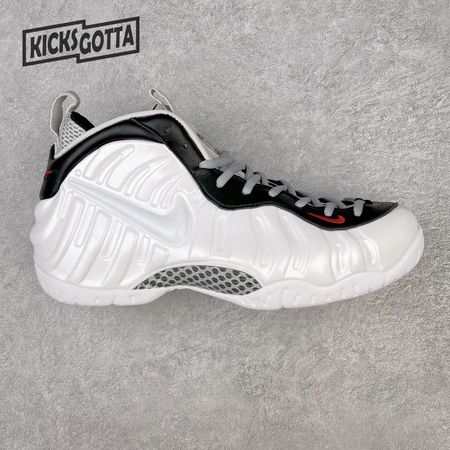 Nike Air Foamposite Pro White Black University Red 624041-103 Size 38.5-46